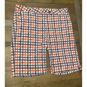 Cracked Wheat Red Blue Box Plaid Golf Shorts Size 6